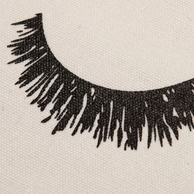 

10Pcs Eyelash Canvas Pencil Bags Makeup Bags Cosmetic Bags Travel Pouches Toiletry Bag Cases with Zipper