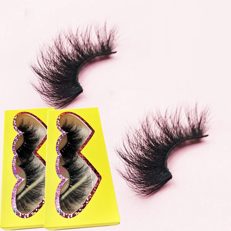 

Big lashes Reuasble 5D False Eyelashes 25mm long Mink Hair Eyelashes extra long 3D Mink Eyelashes flurffy Mink Lashes vendor