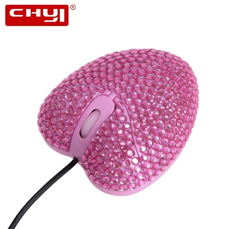 CHYI розовая компьютерная мышь в форме сердца, Милая Мини Проводная Usb оптическая мышь, эргономичный креативный подарок, компьютерная мышь для ноутбука для детей, девочек