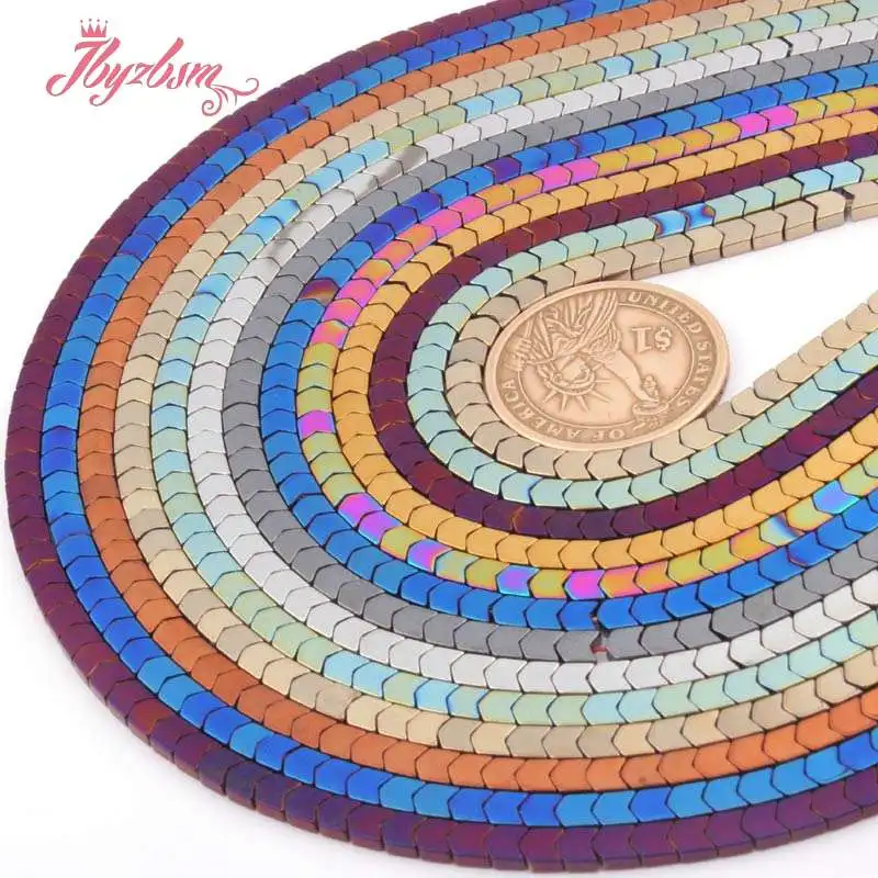 Бусины из гематита с металлическим покрытием в форме стрелки 4x4 мм | Украшения и