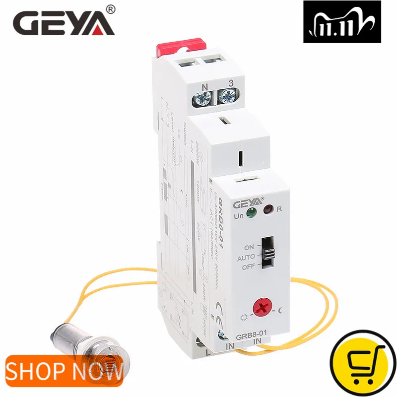 GEYA GRB8 01 Din Rail Twi светильник фотоэлектрический выключатель таймера Сенсор реле AC110V