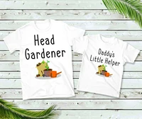 head gardener and little helper t shirts daddy daughter son grandad matching