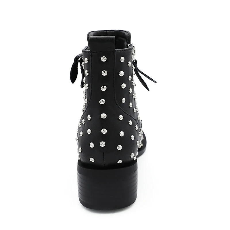 Женские ботильоны большого размера современные Ботинки на каблуке женские