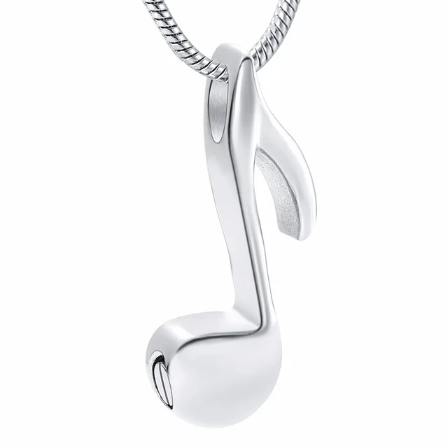 

Music Note Memorial Necklace For Ashes 316L Stainless Steel Cremation Jewelry Keepsake Pendant Women Men best Gifts