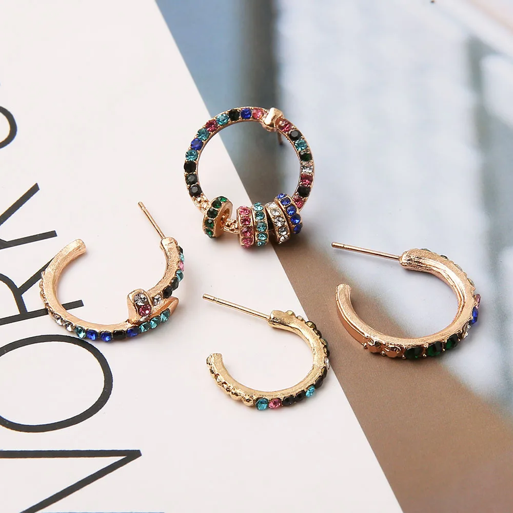 4 шт./упак. ногтей c-образный строка несколько смешанных Цвет кольцо неправильной