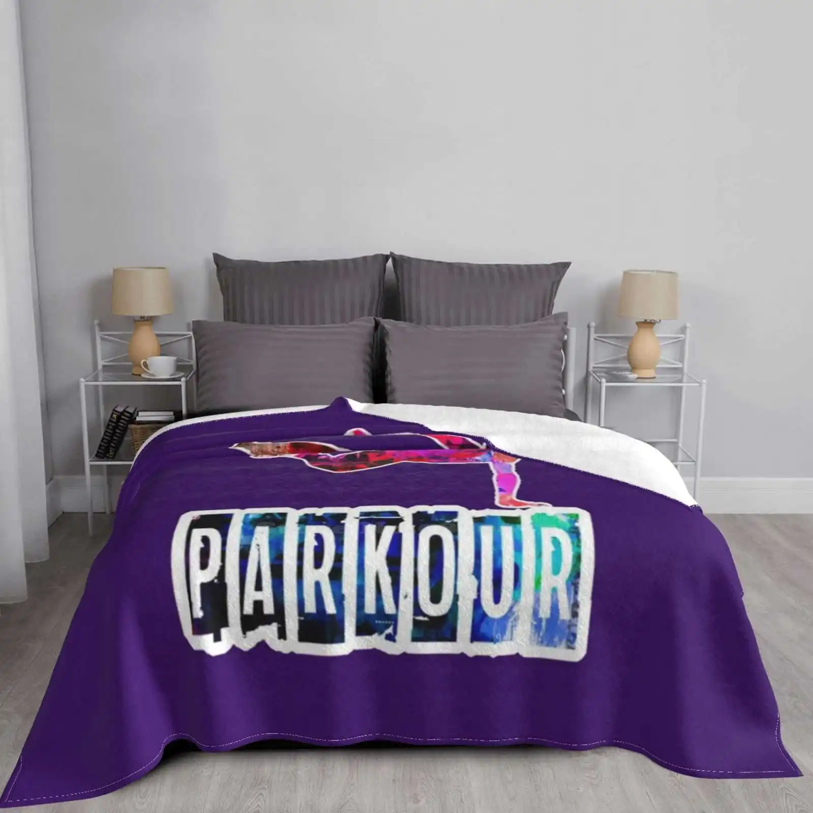 Паркур Креативный дизайн светильник тонкое мягкое фланелевое одеяло город Xgames