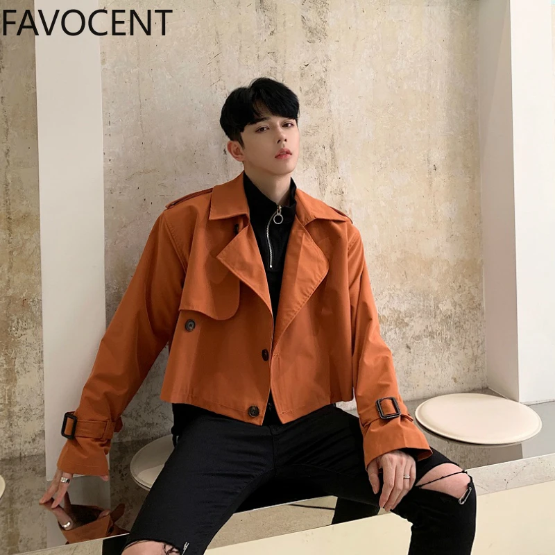 

Korean Version of The Two-piece British Wind Plus Cotton Short Coat Fashion Wild Wool Vest Windbreaker Cotton High Street Long