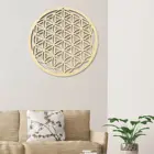 Коврик с изображением сакрального геометрического цветка жизни, деревянная основа для очистки кристаллов, лечебный диск в качестве подставки для домашнего декора стен