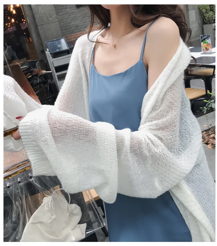 Новинка 2020 модный вязаный кардиган свободный женский свитер с расклешенными