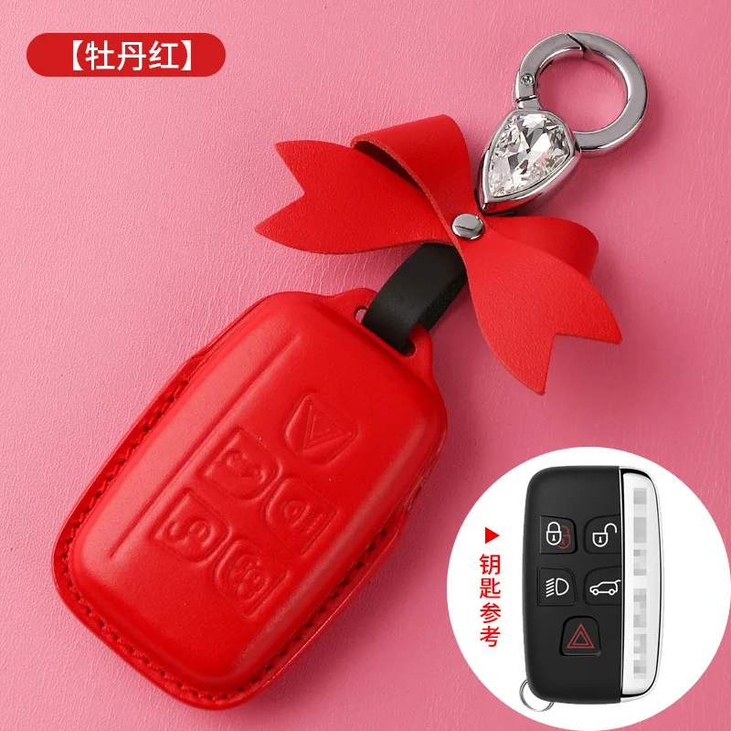 

Модный кожаный женский кошелек для автомобильных ключей, чехол, сумка, чехол, чехол, брелок для Land Rover Range Rover Sport Aurora Freelander, чехол для ключей