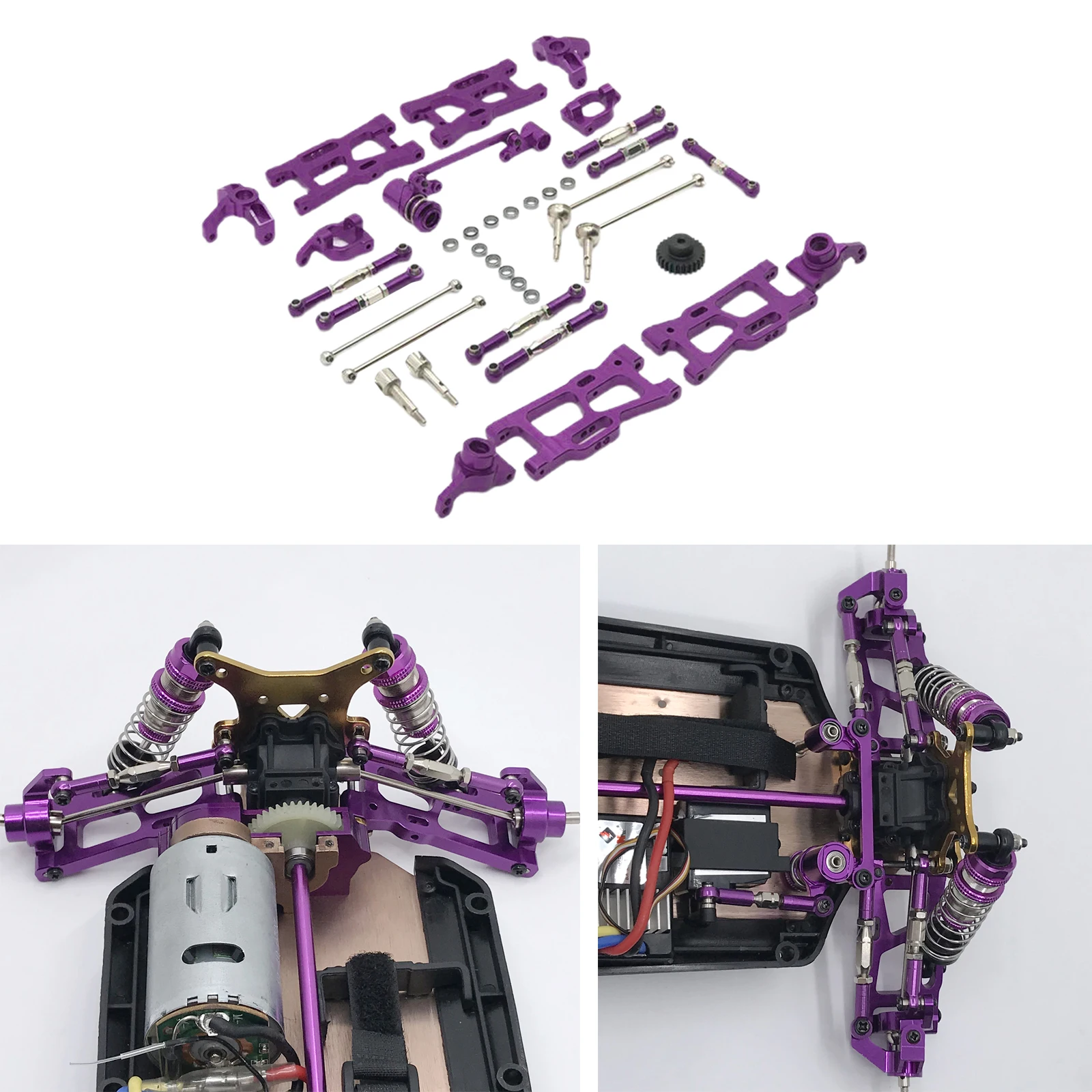 

Metal Upgrade Parts Kit Fit for WLtoys 144001 124019 124018 Car's
