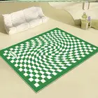 Ковер с узором в стиле проверки, ковер для гостиной, прикроватный ковер, напольный коврик, Abosrbent, коврик для ванной, Нескользящие напольные коврики, домашний декор для гостиной