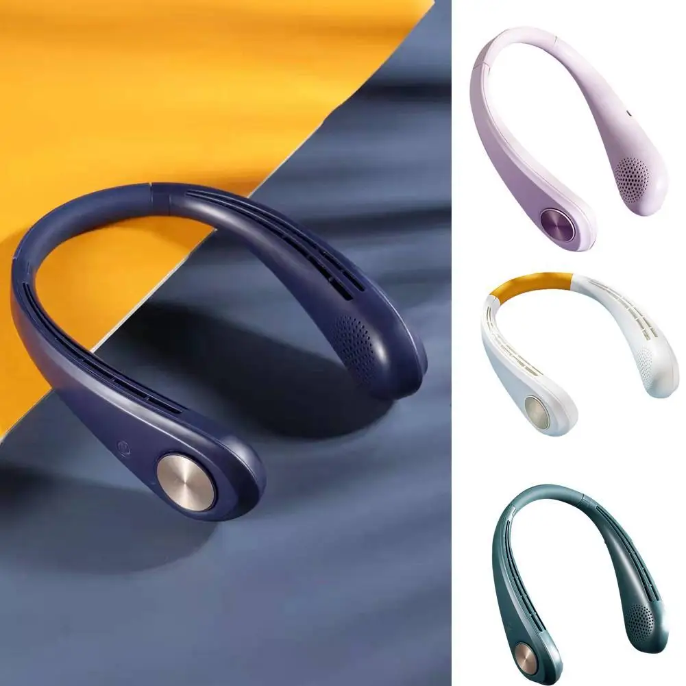 Мини вентилятор на шее безлопастной Портативный Бесшумная зарядка Тип немой для