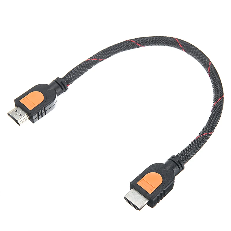 Кабель HDMI в оплетке короткий 1 4 В высокоскоростной Full HD TV 3D 1080P для ТВ XBOX SKY PS4 видео