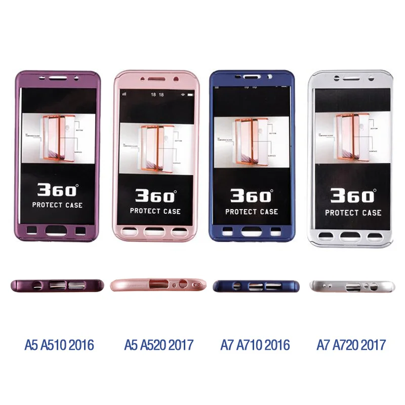 360 Full Protective Phone Case For Samsung Galaxy A70 A40 A50 A60 A30 A20E A10 M30 M20 M10 A5 A7 2017 A6 A8 A9 2018 A3 2016 Cove