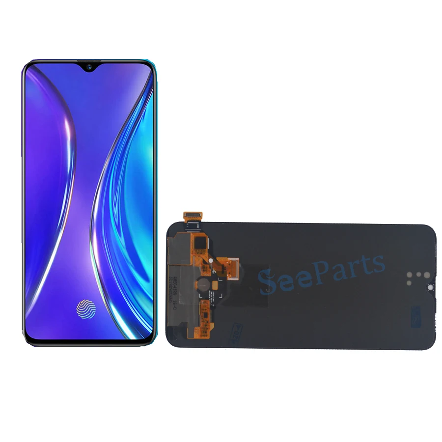 super amoled for oppo realme x2 lcd display touch screen digitizer assembly replacement 6 4 for oppo realme x2 rmx19911993 lcd free global shipping