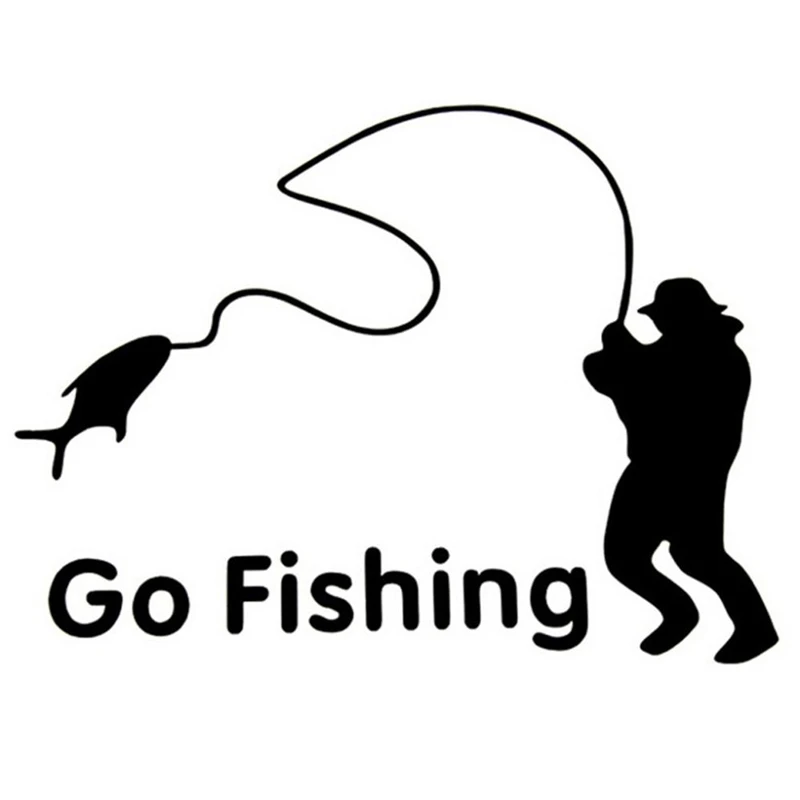 GO Fishing модный Декор автомобильный Стайлинг Автомобильная Наклейка виниловая