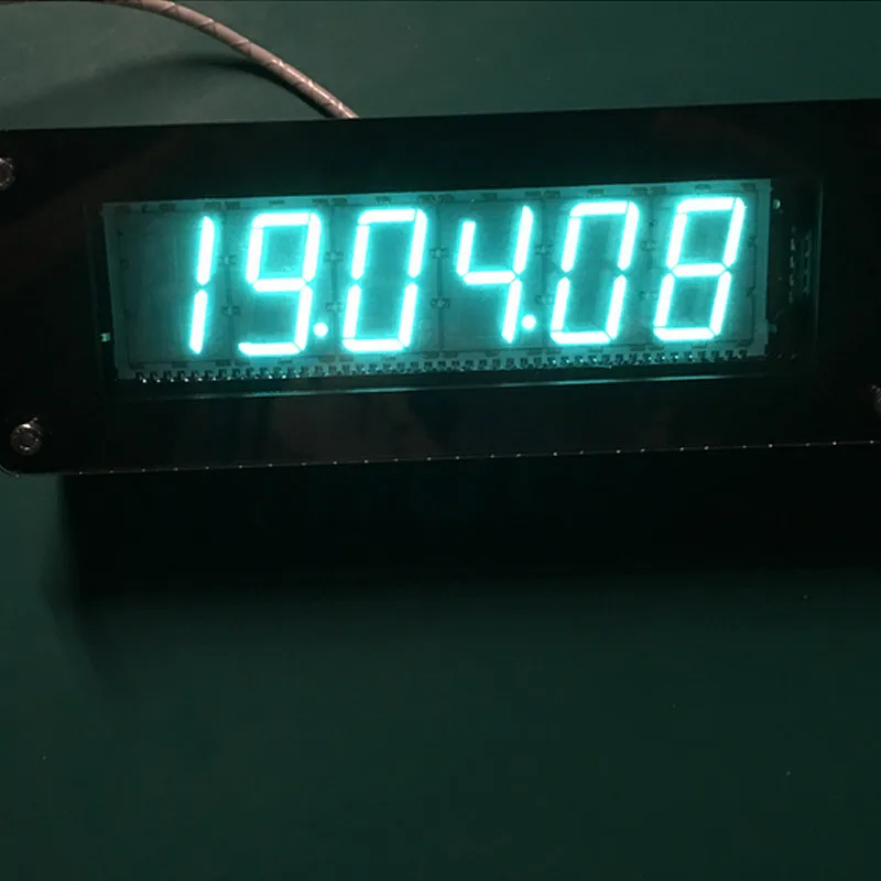 Люминесцентная трубка VFD дисплей часы, DIY вакуумная люминесцентная трубка Ретро электронные часы с автоматическим вкл/выкл, F19300