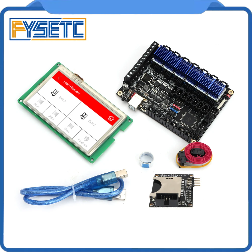 : FYSETC F6 V1.3 все в одном материнская плата + 4 3 &quotсенсорный экран Экран с SD Card Reader 6 шт.
