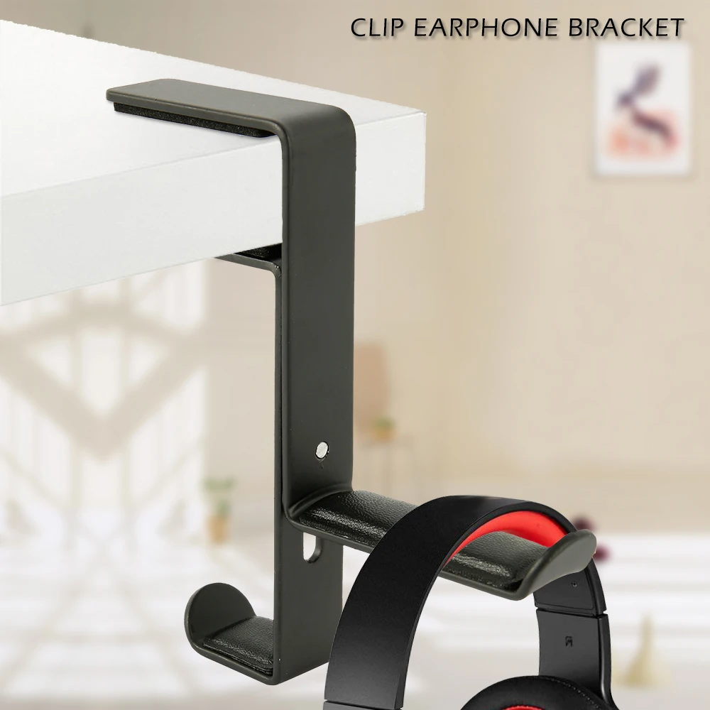 

Sticker Acrylic Headphone Bracket Wall Mounted Headset Holder Hanger Under Desk Hook Earphone Sticky Display Stand