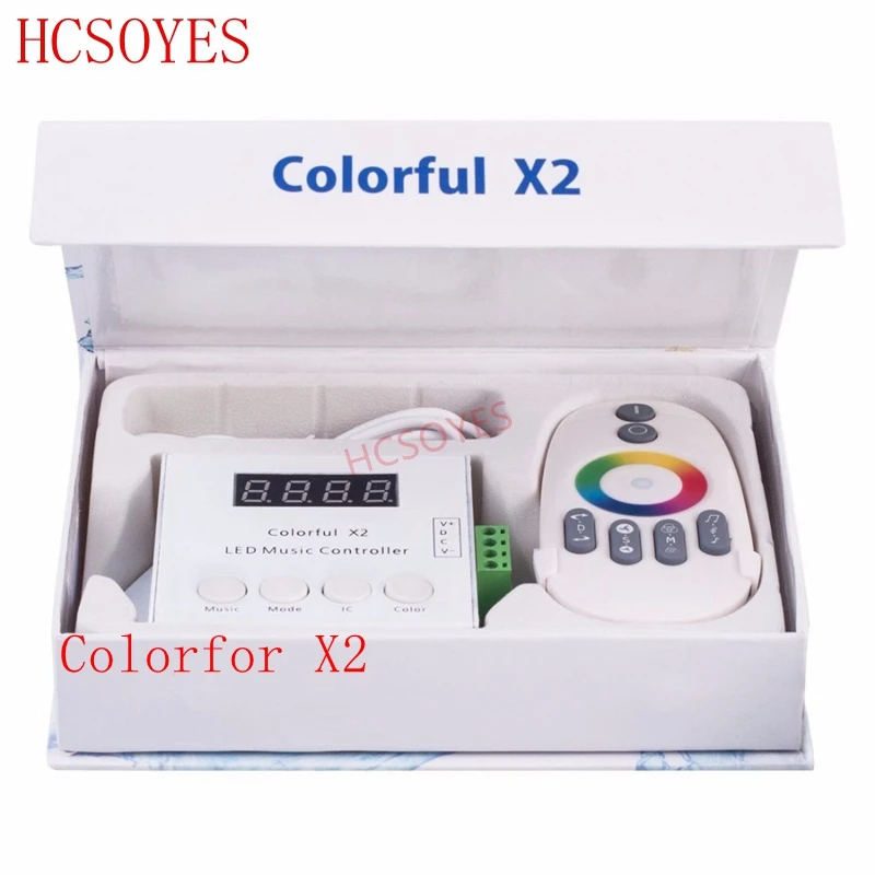 Цветной музыкальный контроллер X1 X2 DC5V 12V 24V WS2812 WS2811 WS2813 6803 1903 IC цифровой адресуемый