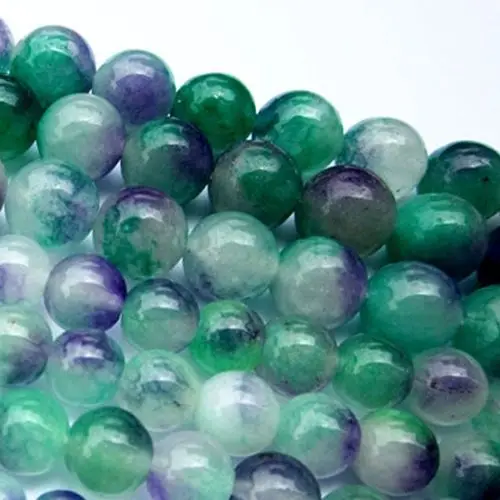 

8mm Tibetan Buddhism 108 purple green chalcedony Prayer Bead Mala Necklace