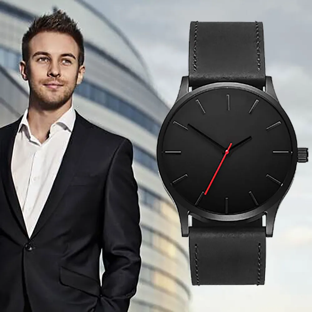 

2019 Relogio Masculino Men Watch Luxury Watches Clock Chronograph Wristwatch Stainless Steel Band & Leather zegarek meski erkek