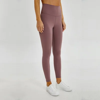 NWT/ Eshtanga спортивные лосины Одежда высшего качества женское для занятий йогой, бега Штаны с эластичной резинкой на талии, с однотонные лосины-стрейч Размеры XS-XL - Цвет: light purple