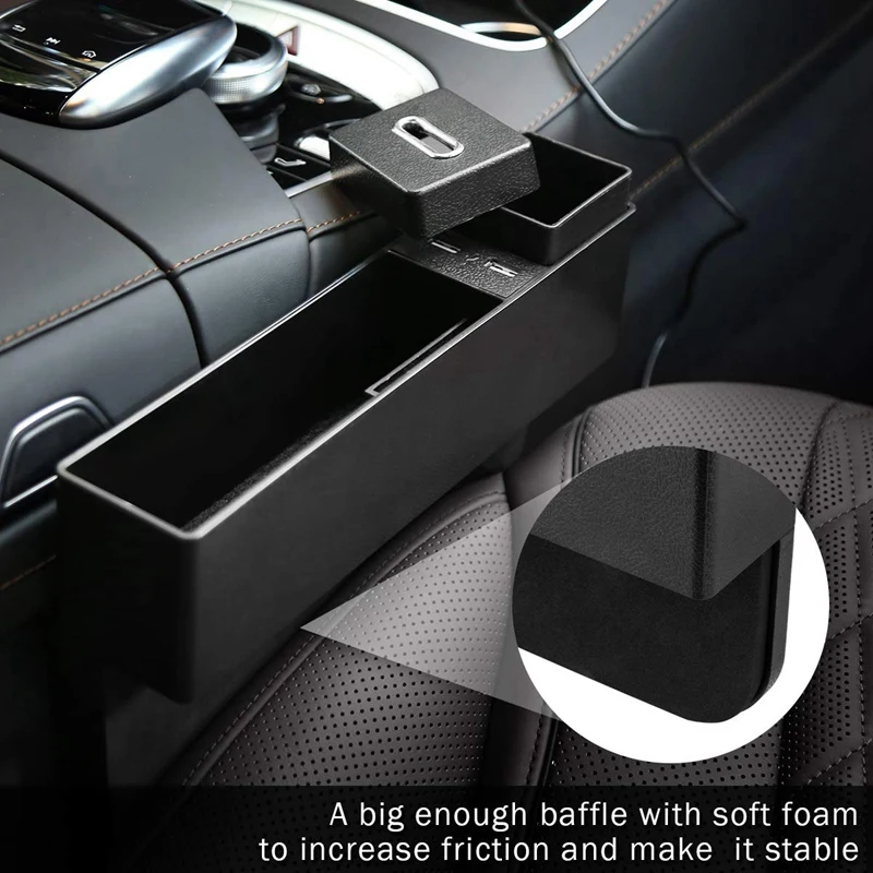 Car space Filler Organizer Seat Side Pocket With Coin Box And 2 Usb Charging Hub For Cell Pho | Автомобили и мотоциклы