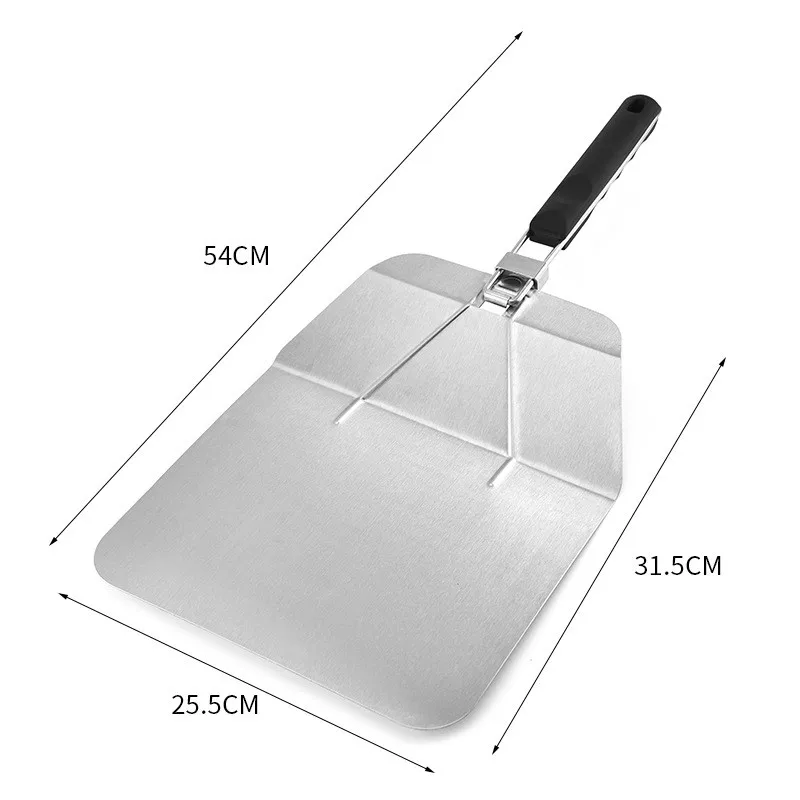 Folding Stainless Steel Pizza Shovel Square Cake Baking Accessories Transfer Tools with Anti-slip Handle | Дом и сад