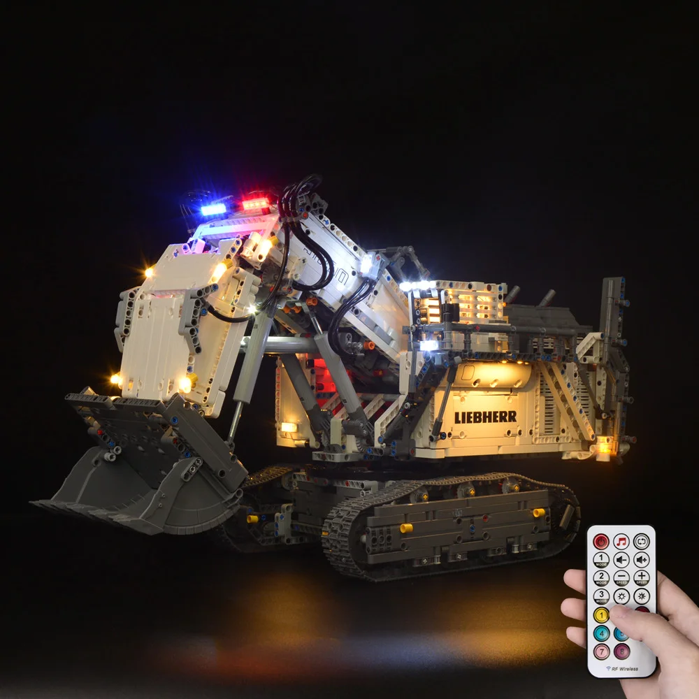 Juego de iluminaci&oacute;n LED para excavadora Liebherr R 42100, juguete artesanal, bloques de construcci&oacute;n, juego de iluminaci&oacute;n, no incluye modelo, 9800-0
