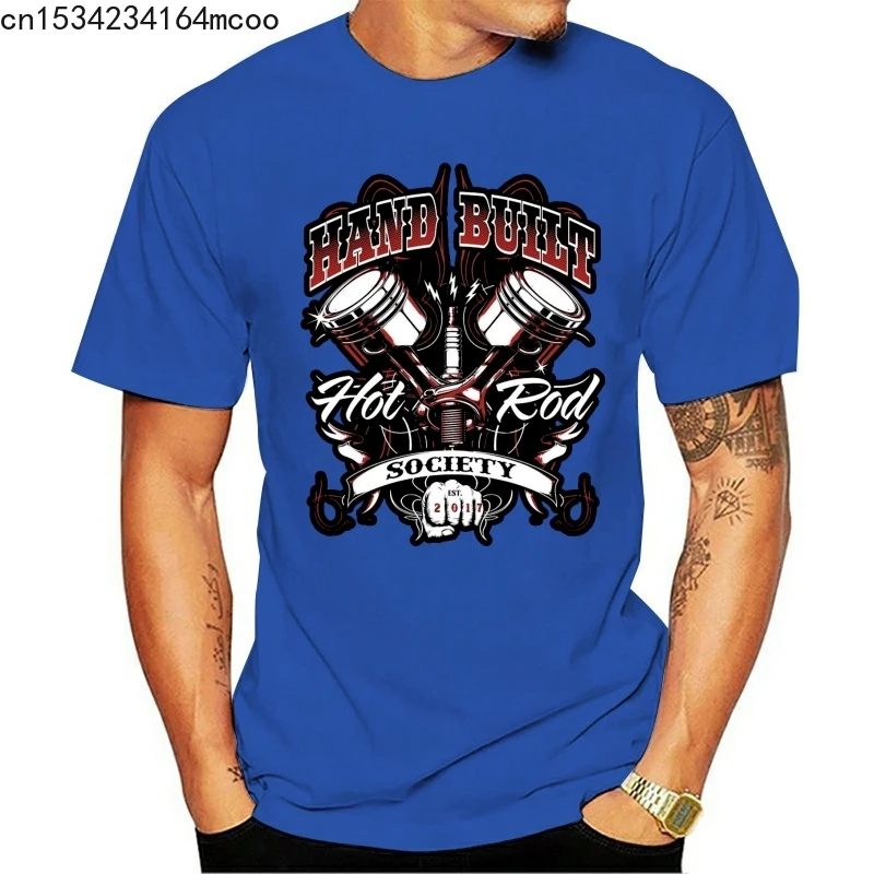 Качественная забавная Классическая крутая Ретро футболка поршни под заказ гараж