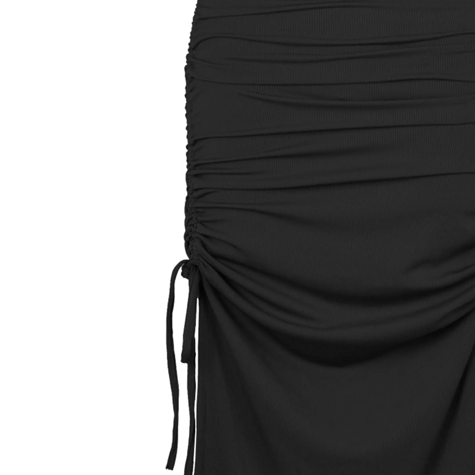 

Sexy dress 2021top Women's Split Knitted Slim Fashion Pleated Lace Up Sexy Hip Long Skirt robe femme tops elegant #9