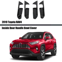 for toyota rav4 2019 2020 2021 abs interior accessories garnish door handle bowl cover trim plastic colors carbon fiber