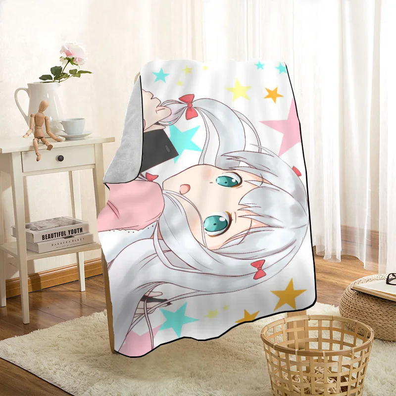 

Одеяло Eromanga Sensei, искусственное одеяло для дивана/кровати/машины, портативное 3D одеяло для детей, домашний текстиль, ткань 0331