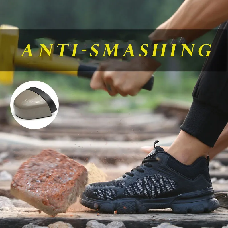 Мужская защитная обувь с защитой от проколов мужские Нескользящие кроссовки со