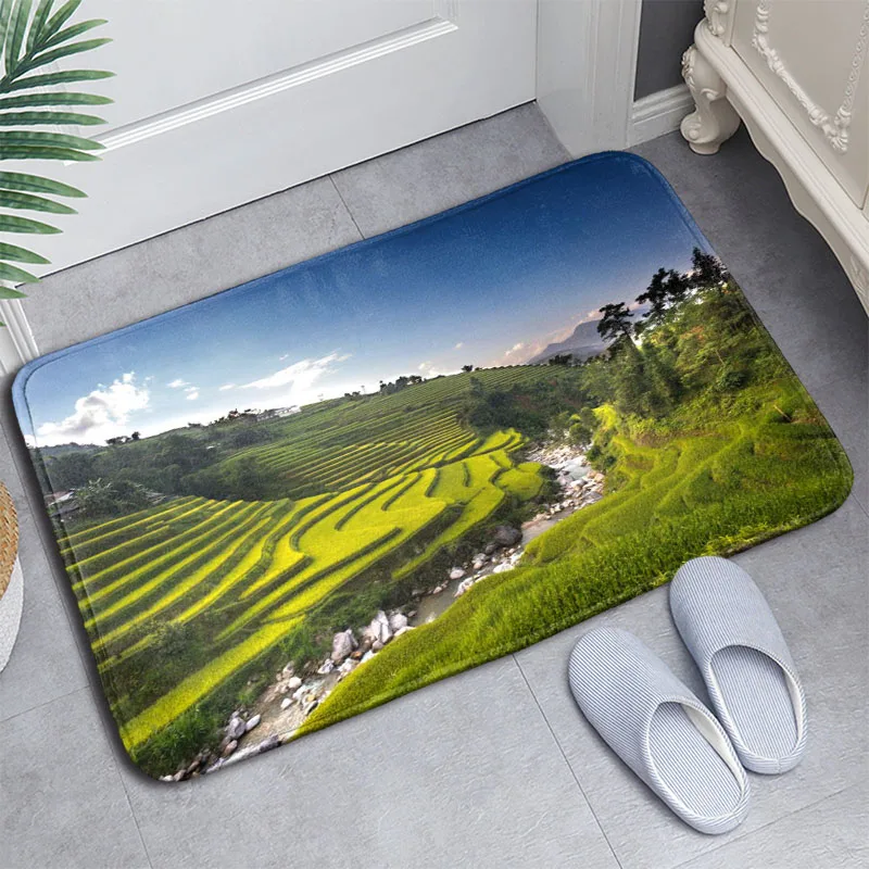 

Коврик для дома и реки, Противоскользящий коврик машинного изготовления, для гостиной/прихожей, ванной, подарок для детей