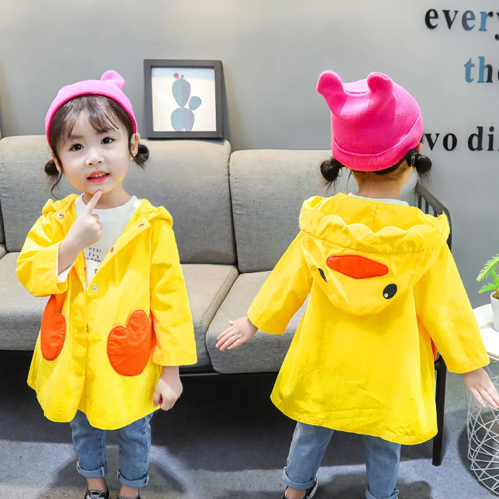 Детское осеннее ветрозащитное пальто для мальчиков и девочек Верхняя одежда