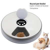round timing feeder automatic pet feeder 6 meals 6 grids cat dog electric dry food dispenser 24 hours feed pet supplies 50 off