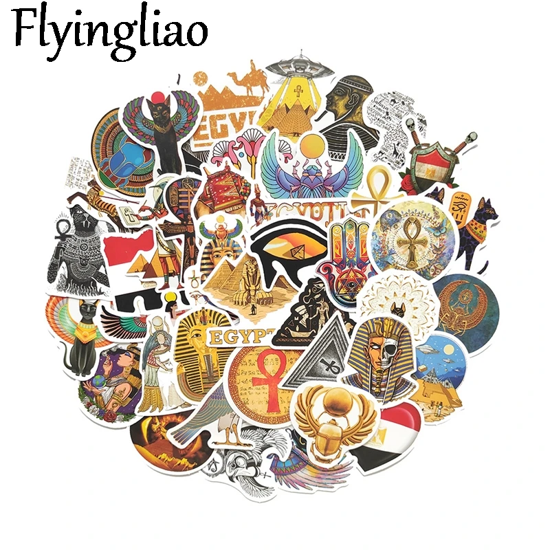 50 шт. винтажные пирамиды Древнего Египта мультфильм Скрапбукинг наклейки