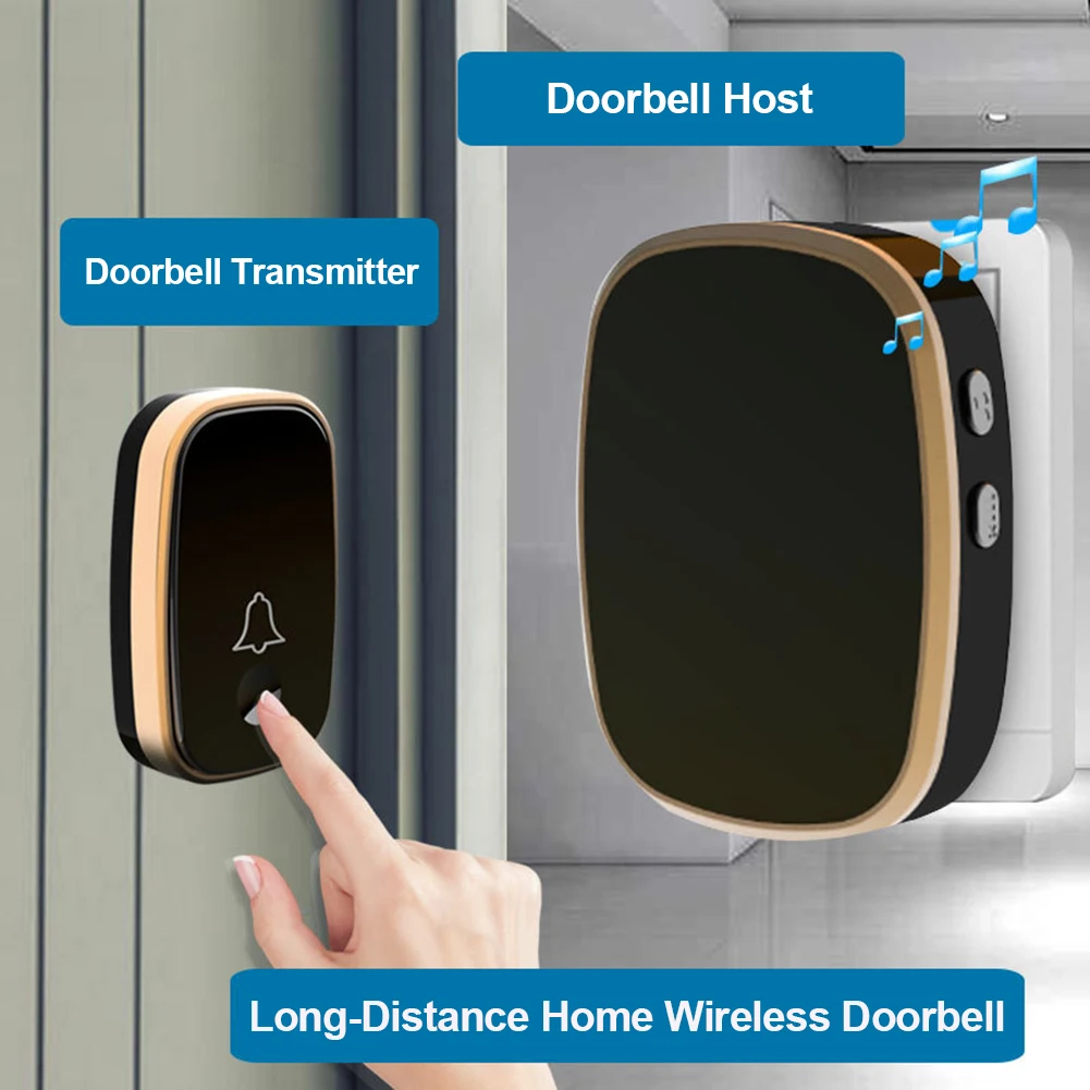 

Home Welcome Doorbell Intelligent Wireless Doorbell Waterproof 45 Songs Remote Home Security Electronic Alarm Door Bell Chimes