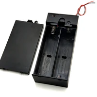 300pcslot high quality 4 x d size battery wire leaded holder storage box case with onoff switch 6v batteries shell cover
