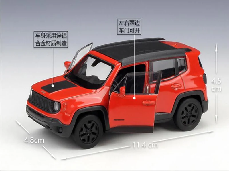 Модель автомобиля из металлического сплава JEEP Renegade Trailhawk модель игрушечного
