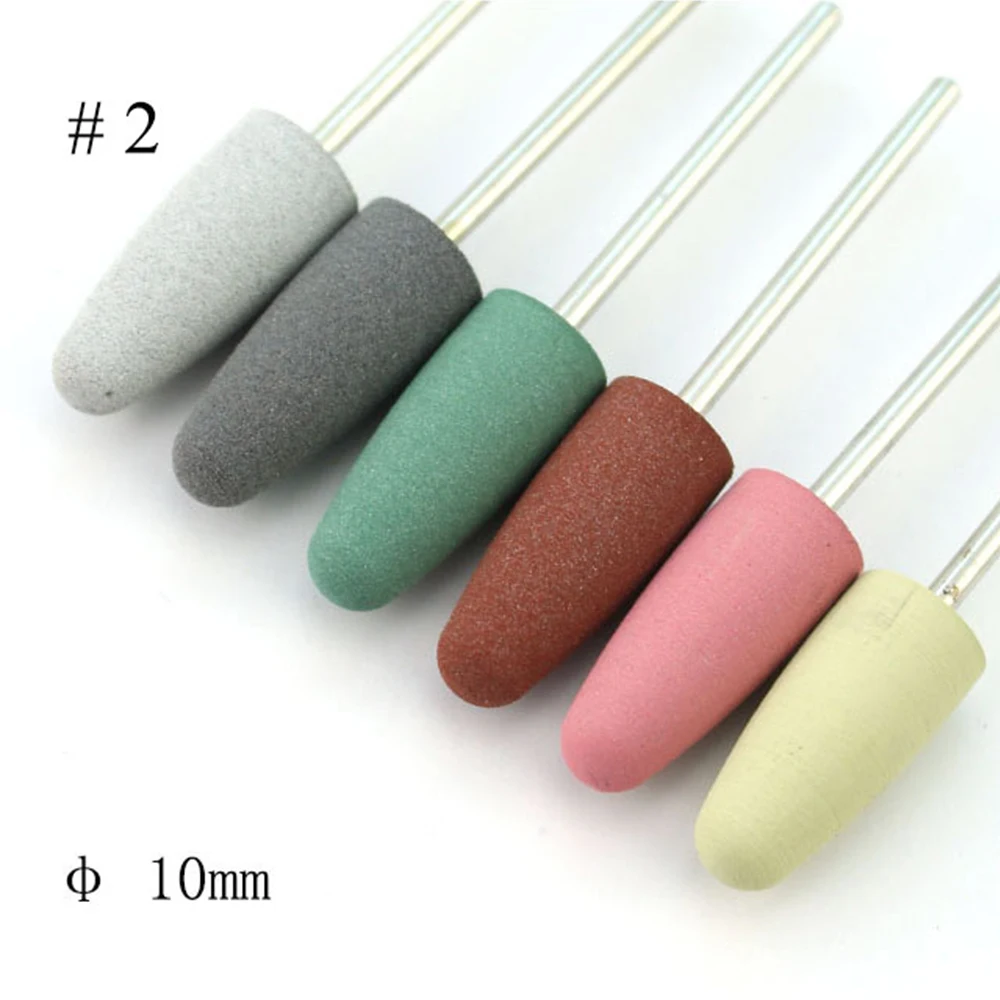 Набор вращающихся фрез для ногтей 6 шт. набор разных цветов чистки кутикулы и