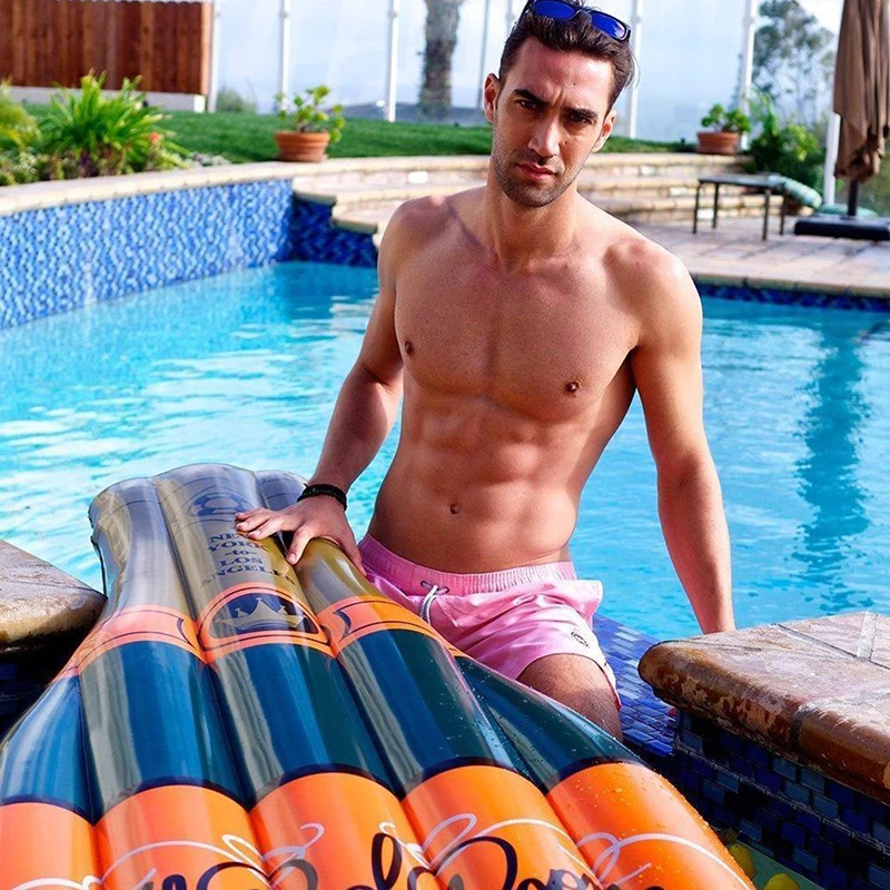 185 см гигантская надувная бутылка шампанского бассейн плавающий игрушки для