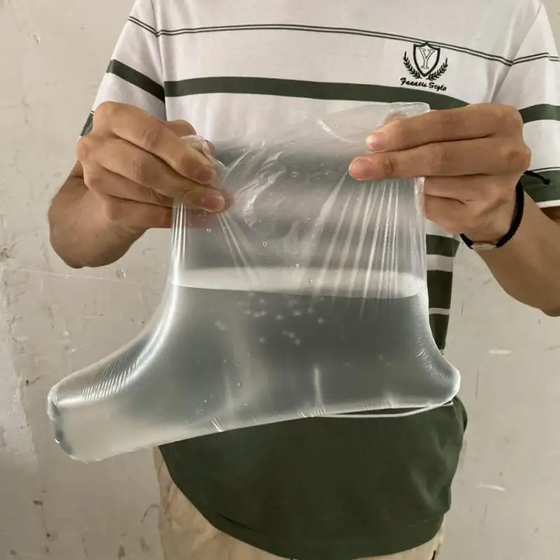 100 шт покрытия ходунков тонкие прозрачные одноразовые бахилы светильник пленка