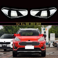auto head lamp light case for kia kx3 2015 2016 2017 2018 car front headlight lens cover lampshade glass lampcover caps