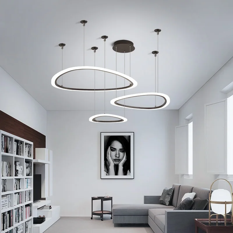 

Creative Irregular Ring LED Chandeliers Home living room bedroom study dining room chandelier Commercial decorative chandelier