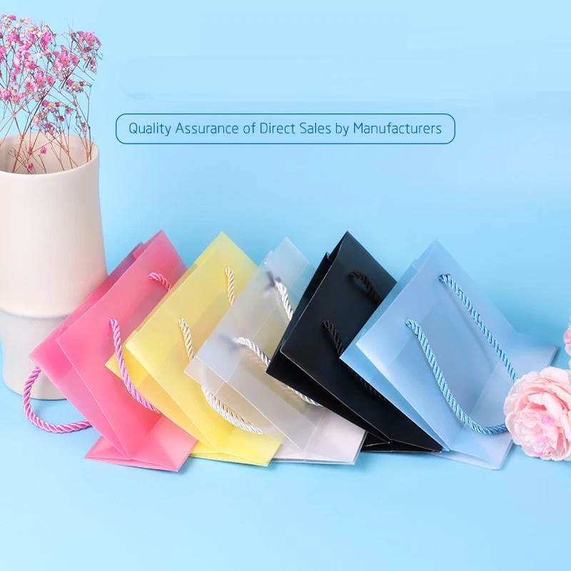 Матовая прозрачная сумка тоут из полипропилена пластиковая упаковочная коробка