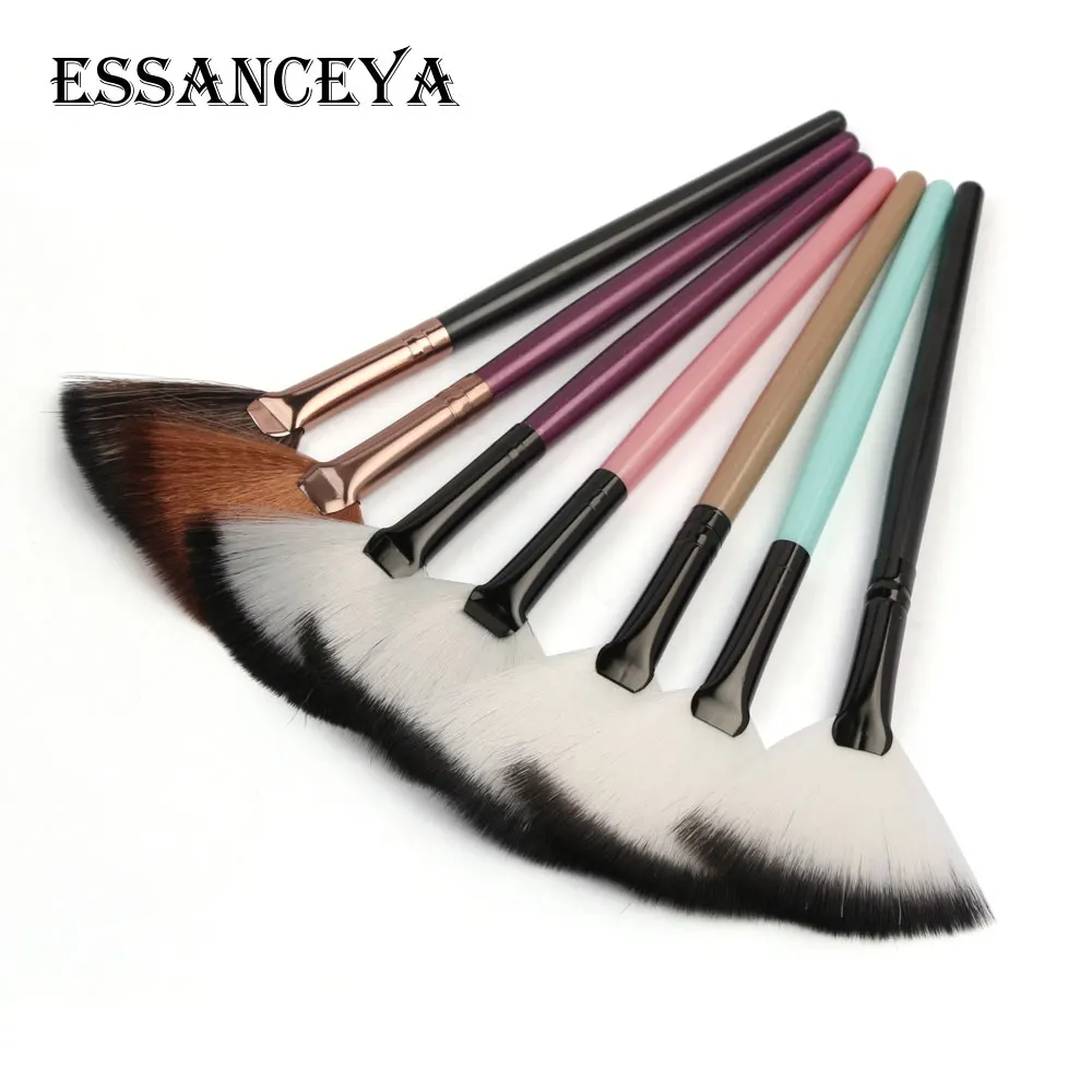 ESSANCEYA, 2 шт., набор для макияжа лица, ББ, крем, маска, кисть для рисования, Тональная основа, плоский верх, кисти, веерные румяна, инструменты для макияжа бровей